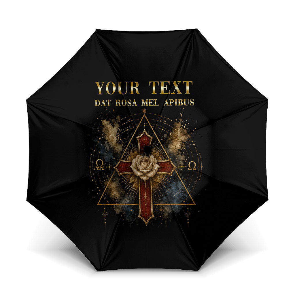 Personalized Rosicrucians Umbrella Sapiens Dominabitur Astris Rose Cross