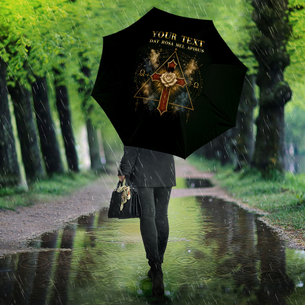 Personalized Rosicrucians Umbrella Sapiens Dominabitur Astris Rose Cross