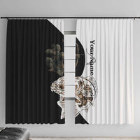 Carp Hunter Bowfishing Customize Name Window Curtain Camouflage Archer Graphic and Black White Split Layout - Wonder Print Shop