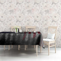 Personalized Skull Bowling Tablecloth Distressed American Flag in Dark Grunge Design - Wonder Print Shop