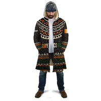 Ivory Coast Cloak with Ethnic Geometric Pattern and National Motto Design - Wonder Print Shop
