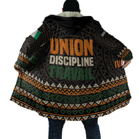 Ivory Coast Cloak with Ethnic Geometric Pattern and National Motto Design - Wonder Print Shop