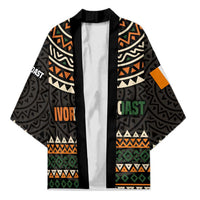 Ivory Coast Kimono with Ethnic Geometric Pattern and National Motto Design - Wonder Print Shop