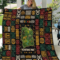 Ivory Coast Quilt with Taï National Park Wildlife Map Design - Wonder Print Shop