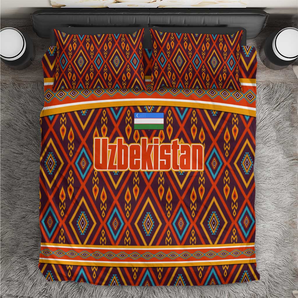 Uzbekistan Bedding Set with Traditional Geometric Motif Design - Wonder Print Shop