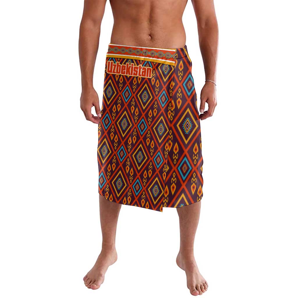 Uzbekistan Lavalava with Traditional Geometric Motif Design - Wonder Print Shop