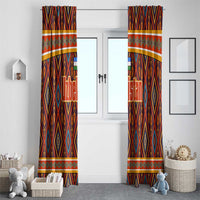 Uzbekistan Window Curtain with Traditional Geometric Motif Design - Wonder Print Shop