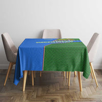 Uzbekistan Tablecloth with National Coat of Arms and Modern Gradient Design - Wonder Print Shop