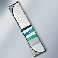 Uzbekistan Auto Sun Shade with Ribbon Wave Design - Wonder Print Shop