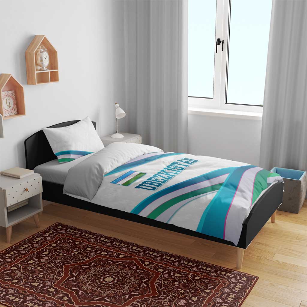 Uzbekistan Bedding Set with Ribbon Wave Design - Wonder Print Shop