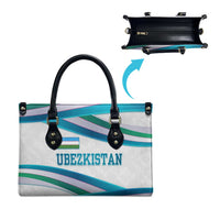 Uzbekistan Leather Bag with Ribbon Wave Design - Wonder Print Shop