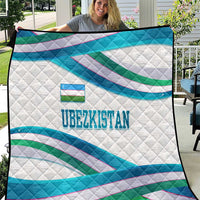 Uzbekistan Quilt with Ribbon Wave Design - Wonder Print Shop