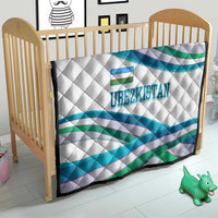 Uzbekistan Quilt with Ribbon Wave Design - Wonder Print Shop