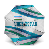 Uzbekistan Umbrella with Ribbon Wave Design - Wonder Print Shop