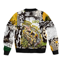 Leopard Gecko Bomber Jacket Tiny Dinosaur Department Funny Pest Control Graffiti