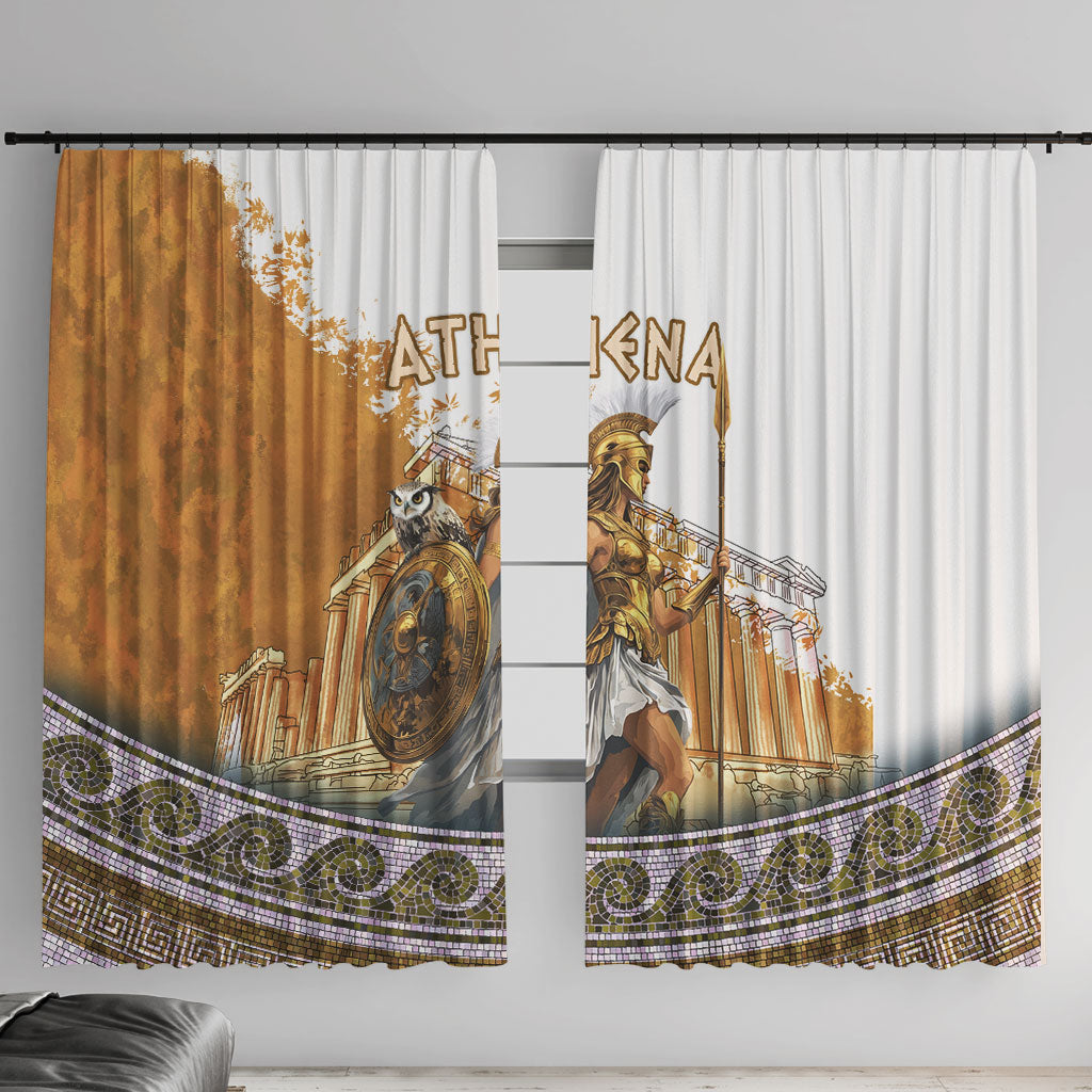 Athena Greek Goddess Window Curtain Ancient Mythology Warrior Art