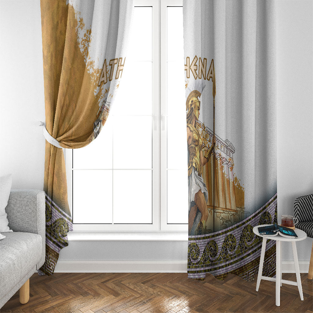 Athena Greek Goddess Window Curtain Ancient Mythology Warrior Art