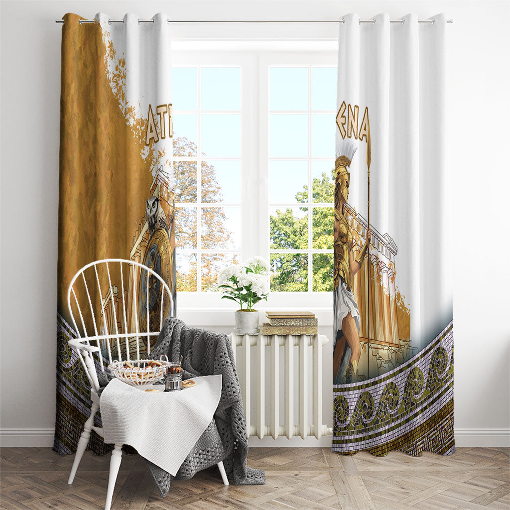 Athena Greek Goddess Window Curtain Ancient Mythology Warrior Art