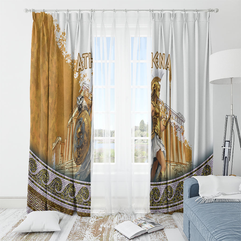 Athena Greek Goddess Window Curtain Ancient Mythology Warrior Art
