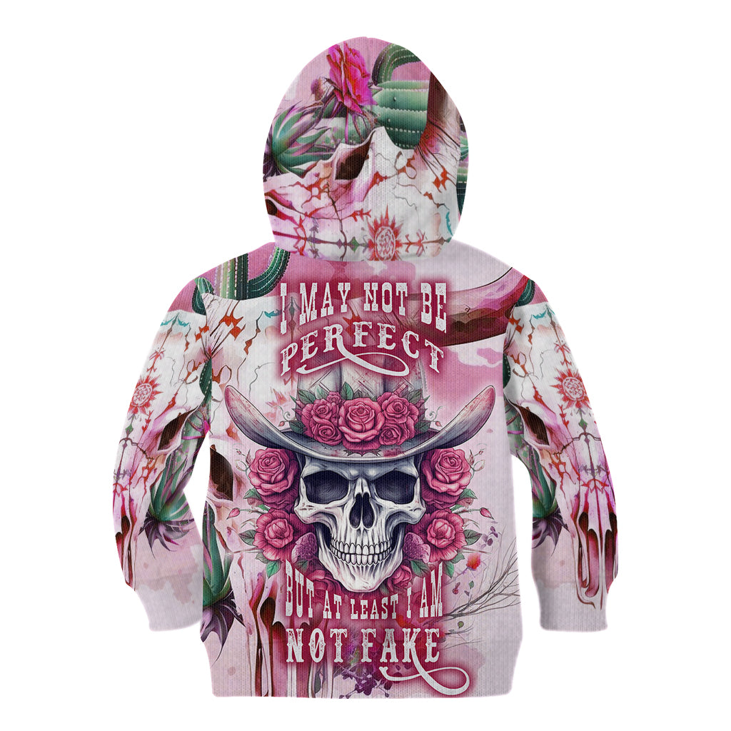 I May Not Be Perfect But At Least I Am Not Fake Skull Kid Hoodie - Wonder Print Shop