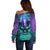 You My Friend Should Have Been Swallowed Skull Off Shoulder Sweater - Wonder Print Shop