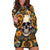 Shine Like A Sunflower Skull Hoodie Dress - Wonder Print Shop