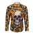 Shine Like A Sunflower Skull Long Sleeve Button Shirt - Wonder Print Shop