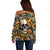 Shine Like A Sunflower Skull Off Shoulder Sweater - Wonder Print Shop