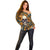 Shine Like A Sunflower Skull Off Shoulder Sweater - Wonder Print Shop