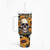 Shine Like A Sunflower Skull Tumbler With Handle