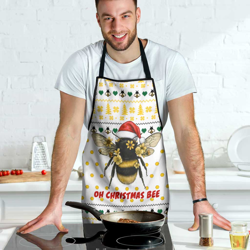 Oh Christmas Bee Bee Christmas Apron Xmas Holiday Patterns - Wonder Print Shop
