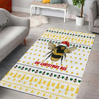 Oh Christmas Bee Bee Christmas Area Rug Xmas Holiday Patterns - Wonder Print Shop