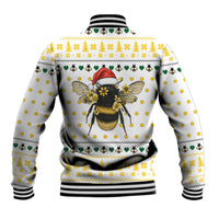 Oh Christmas Bee Bee Christmas Baseball Jacket Xmas Holiday Patterns - Wonder Print Shop