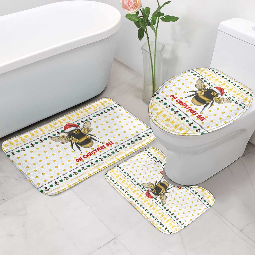 Oh Christmas Bee Bee Christmas Bathroom Set Xmas Holiday Patterns - Wonder Print Shop