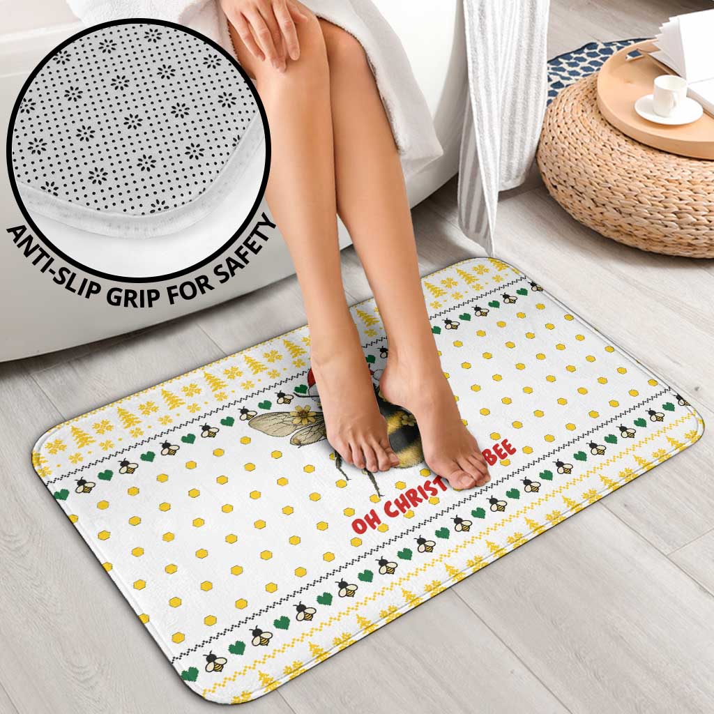 Oh Christmas Bee Bee Christmas Bathroom Set Xmas Holiday Patterns - Wonder Print Shop