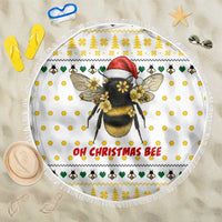 Oh Christmas Bee Bee Christmas Beach Blanket Xmas Holiday Patterns - Wonder Print Shop