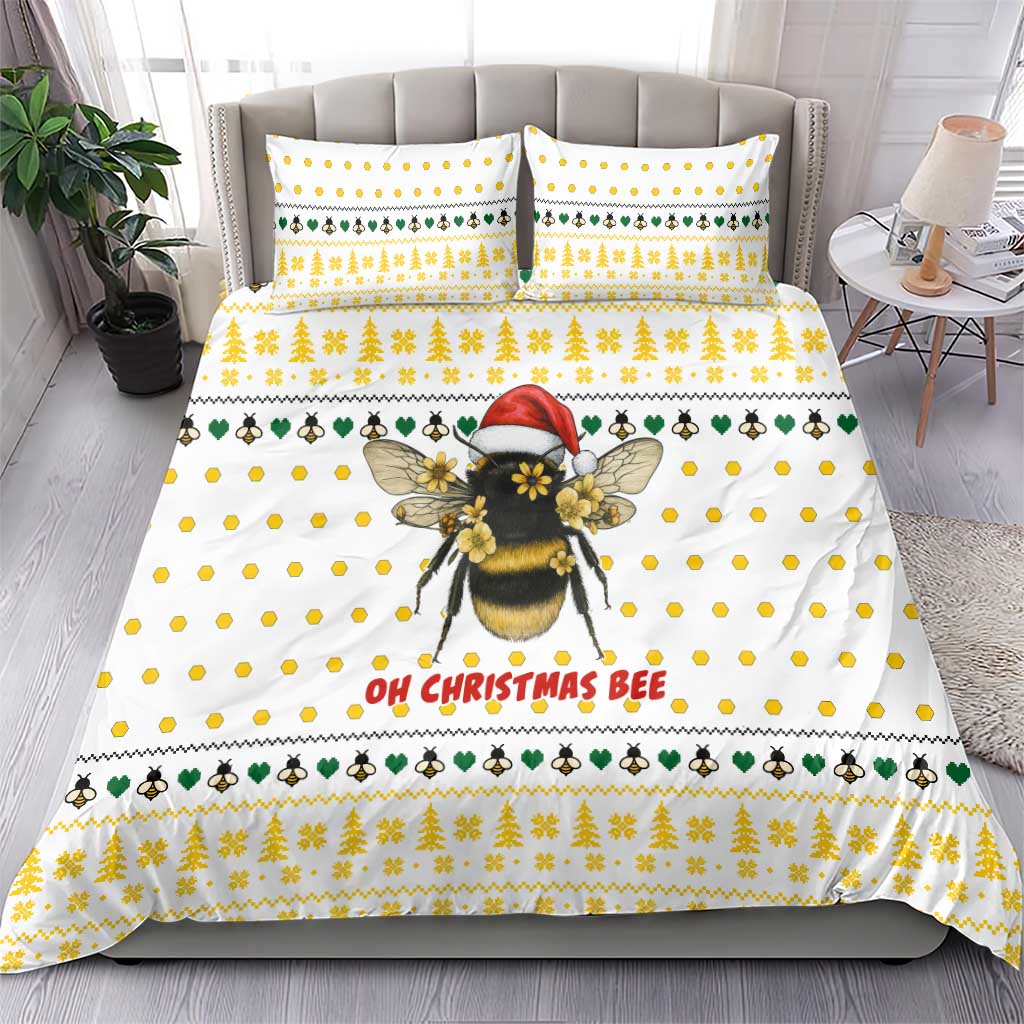 Oh Christmas Bee Bee Christmas Bedding Set Xmas Holiday Patterns - Wonder Print Shop