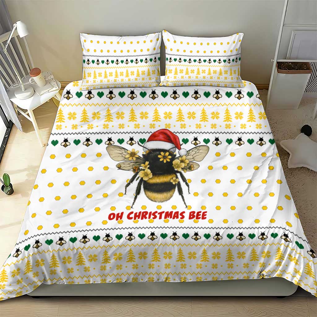Oh Christmas Bee Bee Christmas Bedding Set Xmas Holiday Patterns - Wonder Print Shop