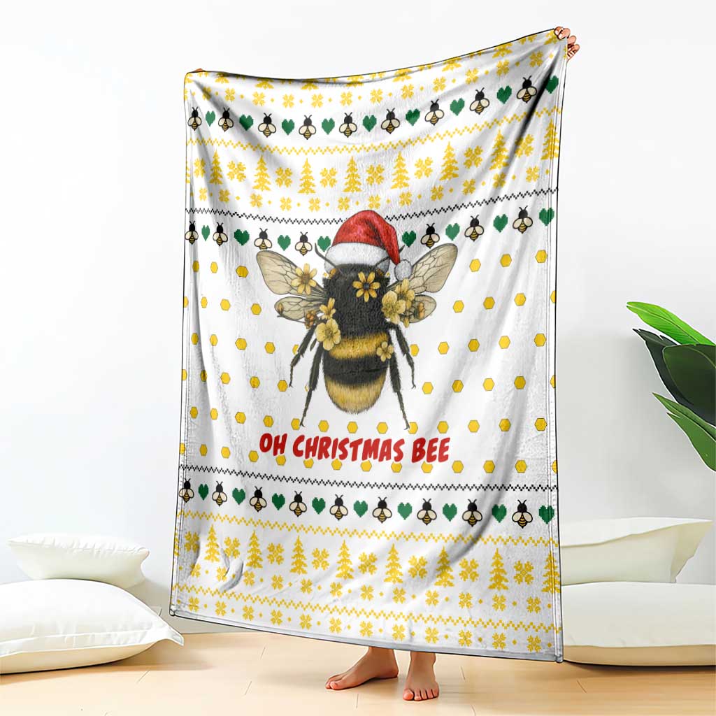 Oh Christmas Bee Bee Christmas Blanket Xmas Holiday Patterns - Wonder Print Shop