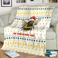 Oh Christmas Bee Bee Christmas Blanket Xmas Holiday Patterns - Wonder Print Shop