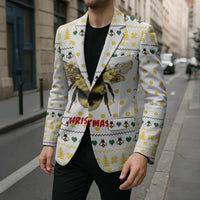 Oh Christmas Bee Bee Christmas Blazer Xmas Holiday Patterns - Wonder Print Shop