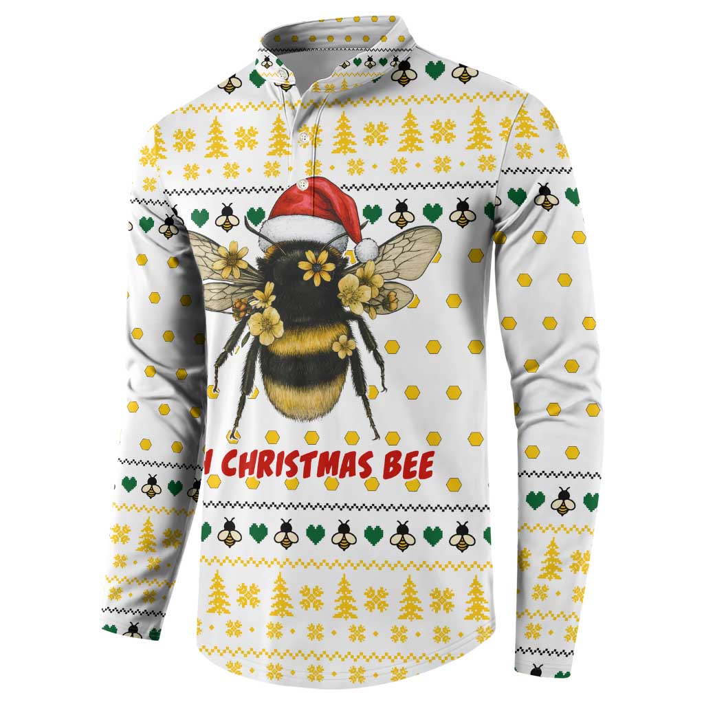 Oh Christmas Bee Bee Christmas Button Sweatshirt Xmas Holiday Patterns - Wonder Print Shop