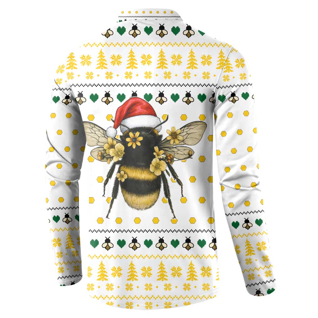 Oh Christmas Bee Bee Christmas Button Sweatshirt Xmas Holiday Patterns - Wonder Print Shop