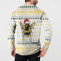 Oh Christmas Bee Bee Christmas Button Sweatshirt Xmas Holiday Patterns - Wonder Print Shop