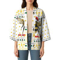 Oh Christmas Bee Bee Christmas Kimono Xmas Holiday Patterns - Wonder Print Shop