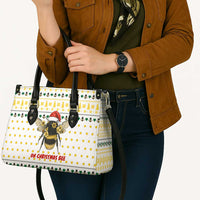 Oh Christmas Bee Bee Christmas Leather Bag Xmas Holiday Patterns - Wonder Print Shop