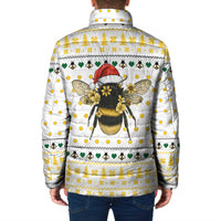 Oh Christmas Bee Bee Christmas Padded Jacket Xmas Holiday Patterns - Wonder Print Shop