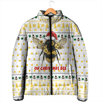 Oh Christmas Bee Bee Christmas Padded Jacket Xmas Holiday Patterns - Wonder Print Shop