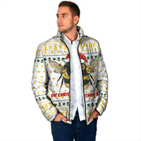 Oh Christmas Bee Bee Christmas Padded Jacket Xmas Holiday Patterns - Wonder Print Shop