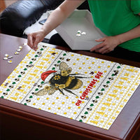 Oh Christmas Bee Bee Christmas Puzzle Xmas Holiday Patterns - Wonder Print Shop